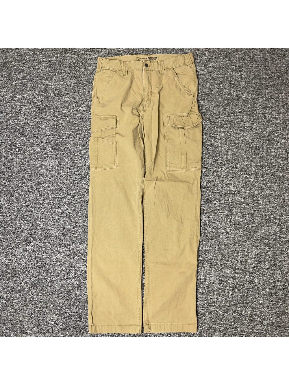 Carhartt Cargo Pants Mens 32 Khaki Baggy Utility Workwear